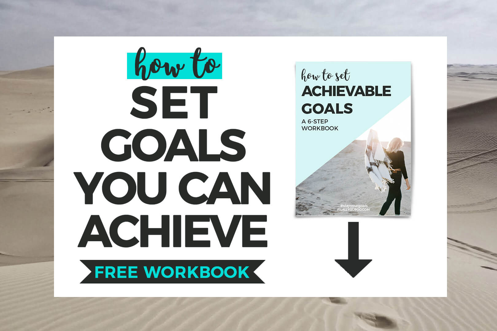 How to Set Achievable Goals FREE WORKBOOK with preview image of free download