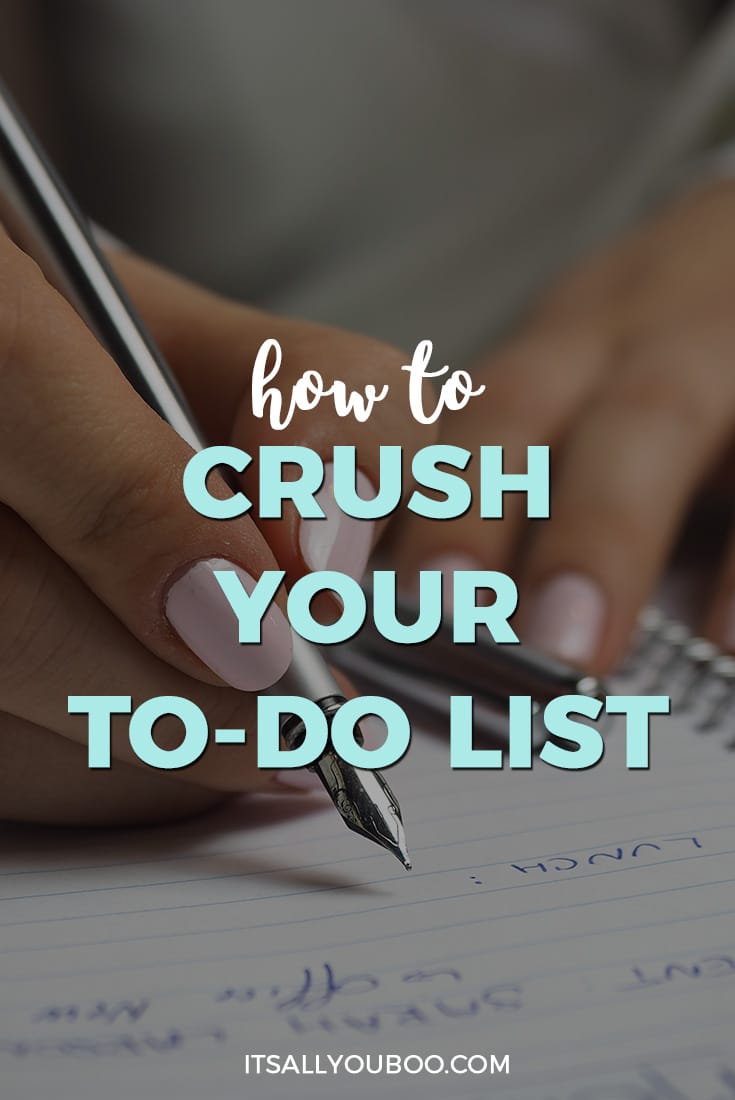 Are you overwhelmed? Do you feel like you just have too much to do? Like no matter what you do, you just can't catch up or stay ahead. Stop the overwhelm and start crushing your to-do list with these 6 easy steps. Plus, get your FREE Printable Crush Your To-Dos Guide + Worksheet.