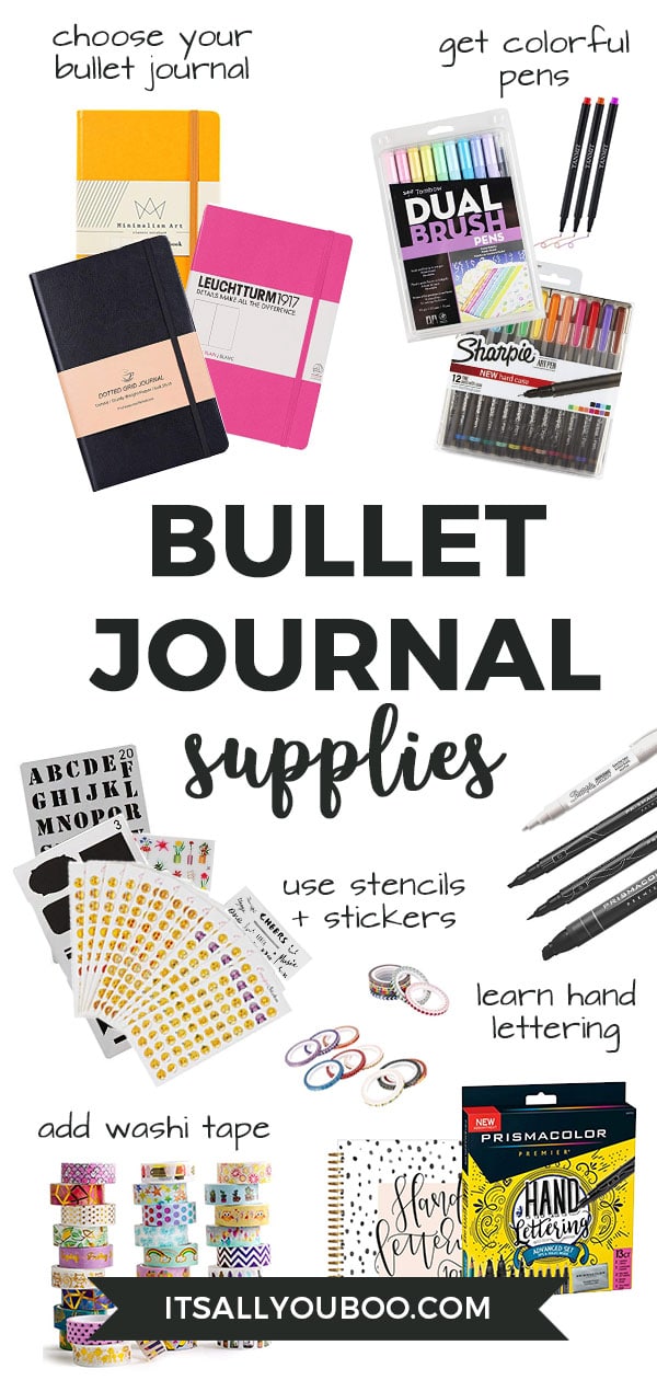 How to start a bullet journal supplies