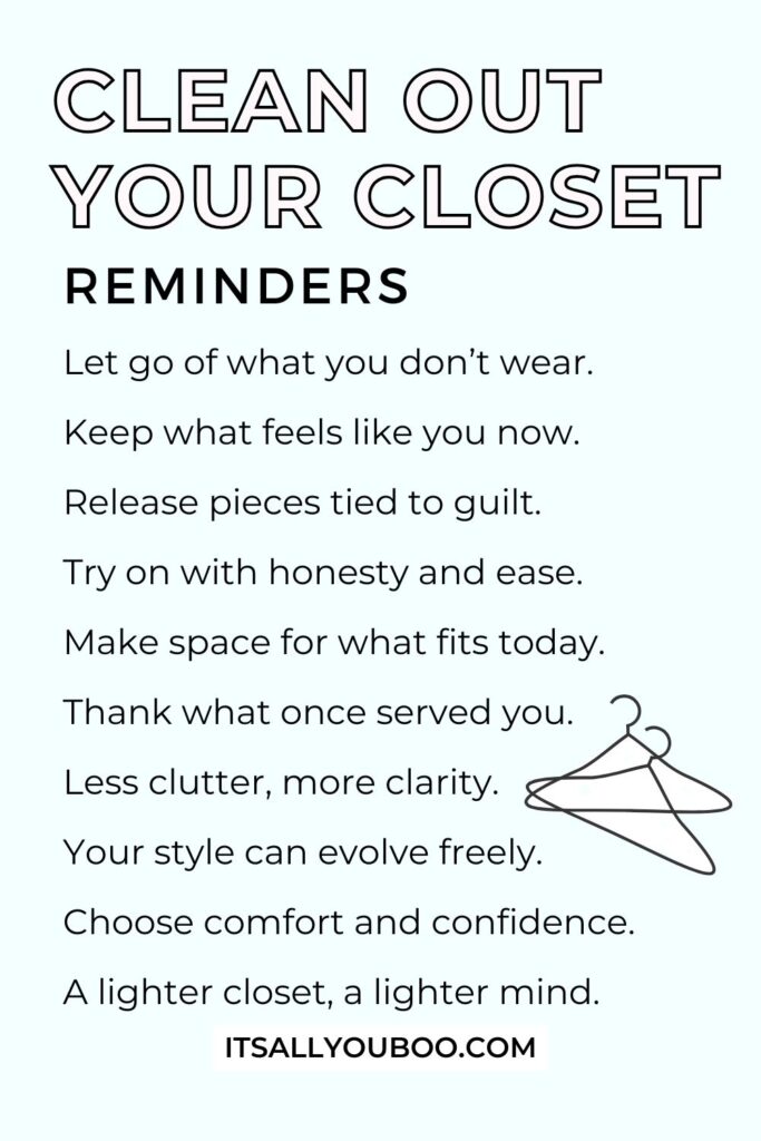 Your List of Cleaning Out Your Closet Reminders