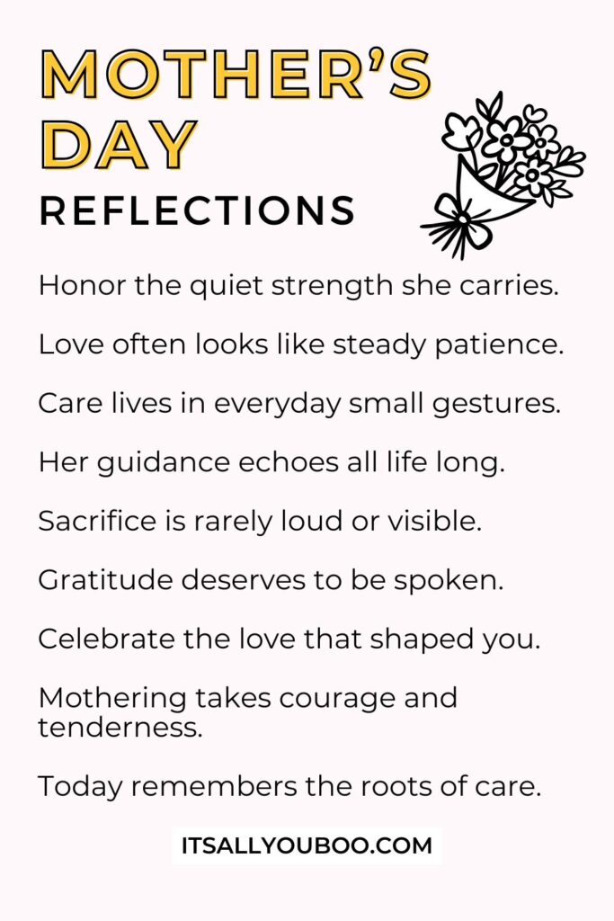 Your List of Mother's Day Reflections