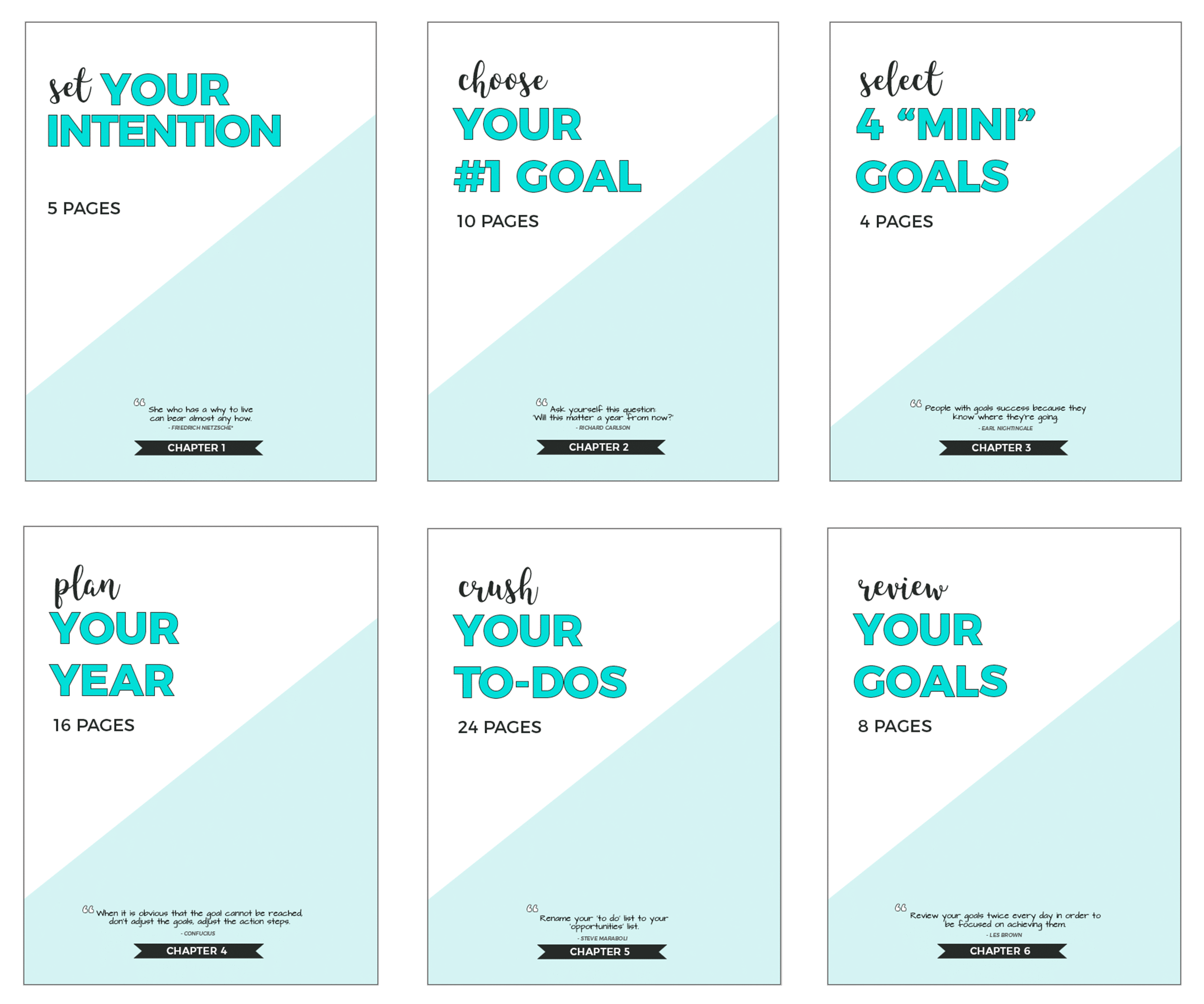 6 Chapters of the Slay Your Goals Planner