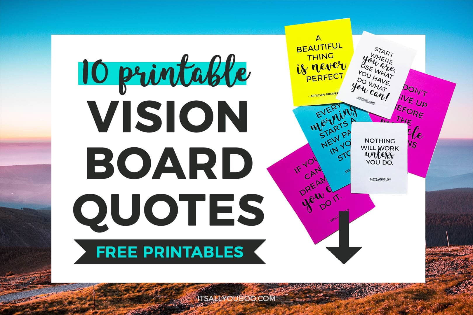 10 FREE Printable Vision Board Quotes