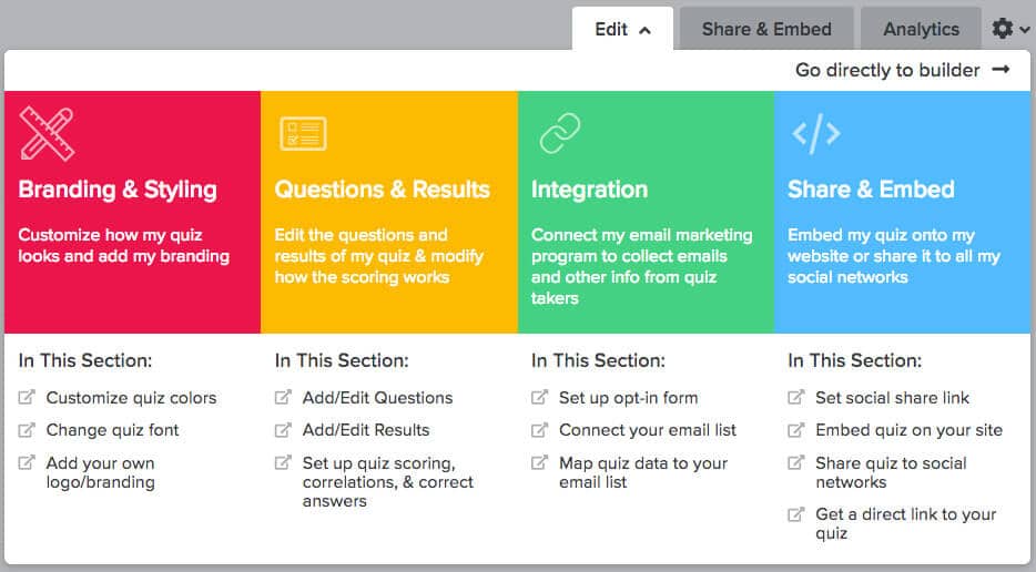 Creating an online quiz with Try Interact