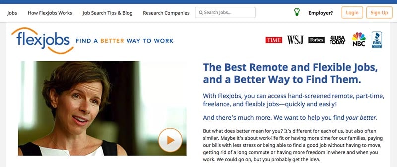 Earn money from home working remote Flexjobs