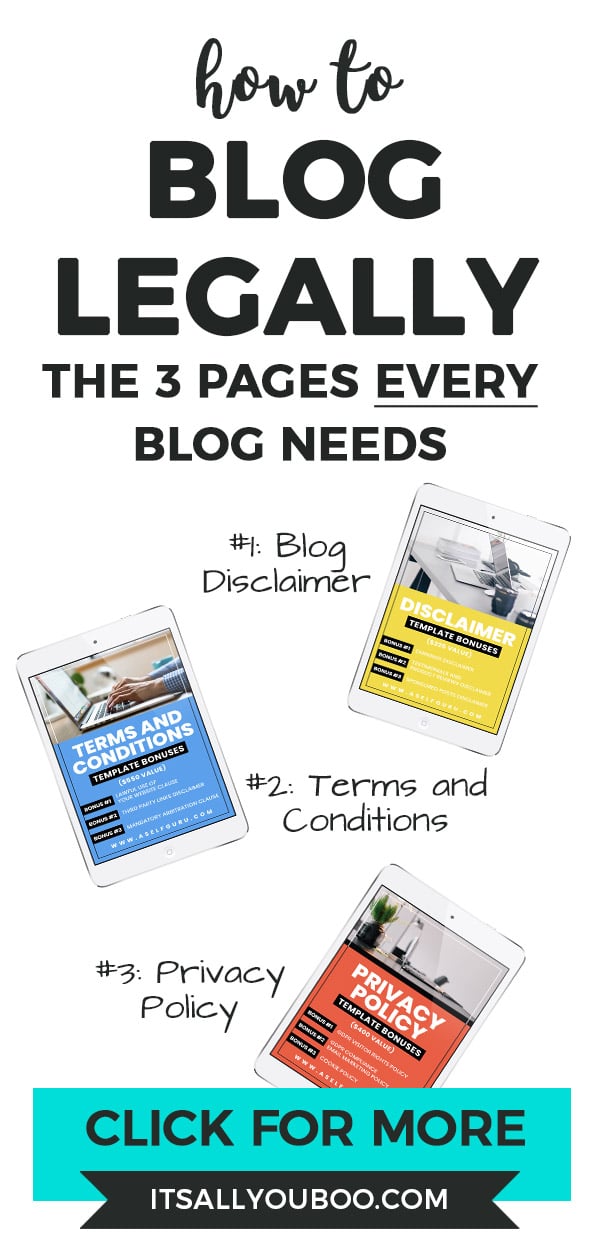 How to Blog Legally: the 3 pages every blog needs