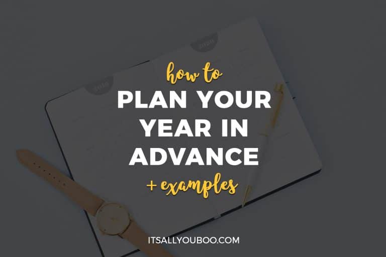 How to Plan Your Year in Advance + Examples