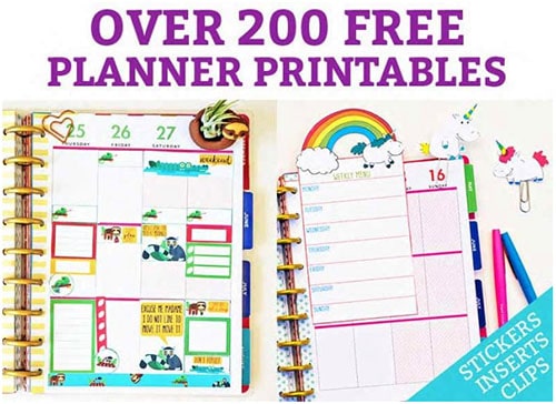 100 Freebies and Free Printables - Printable Planner Pages