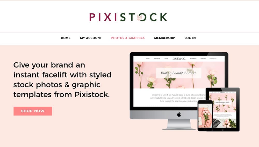 get stock photos and graphics for new blog from pixistock