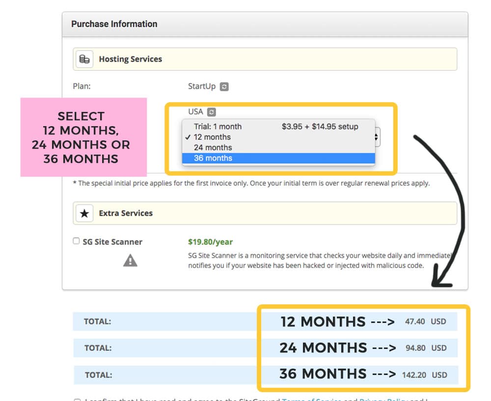 choosing the right siteground hosting plan