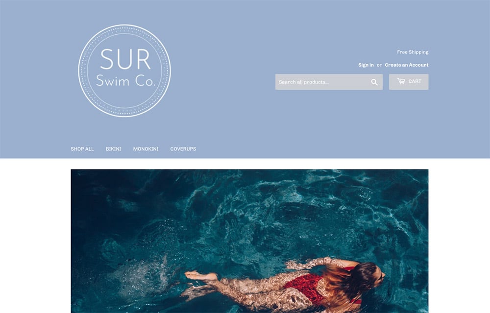 Sur Swim Co Dropshipping Part-Time Business Idea Example