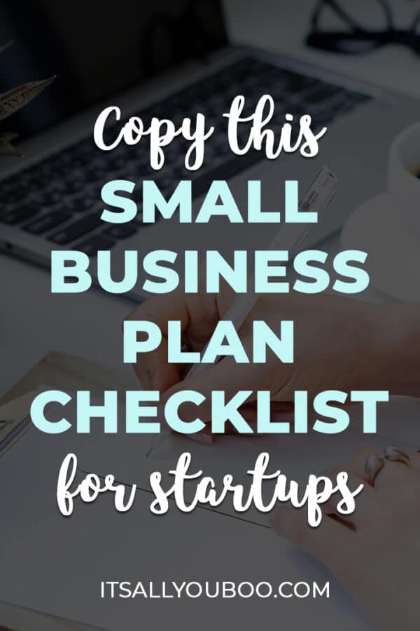 Copy This Small Business Plan Checklist for Your New Startup