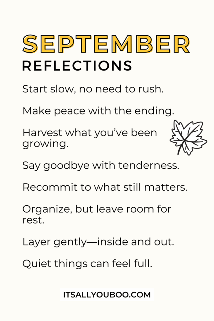 Mindful September Reflections and Reminders