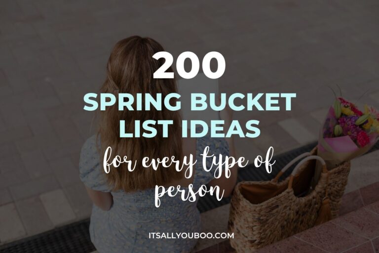 200 Spring Bucket List Ideas. Feature blog post image.