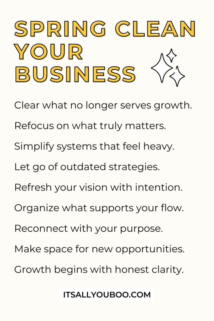 Spring Clean Your Business Reminders. For the reader to save for later.