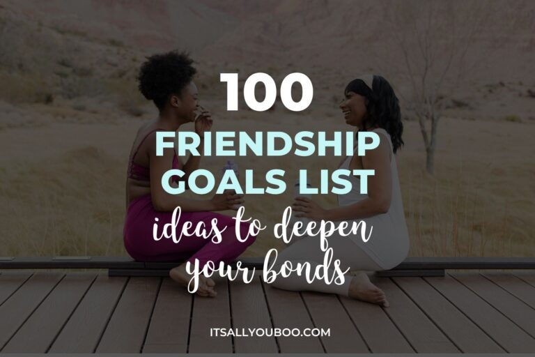Friendship Goals list. Feature image for blog post.