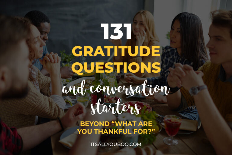 gratitude questions. Feature image for blog post.